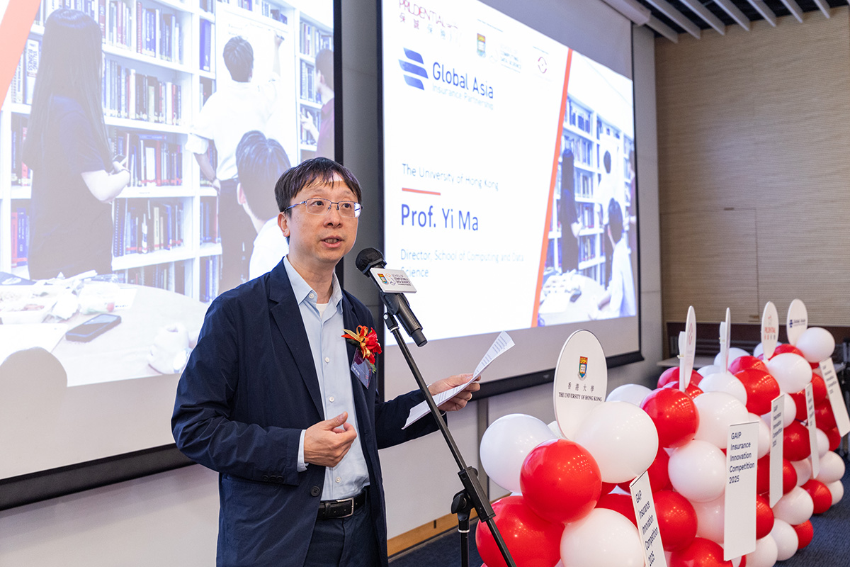 Image 3: Professor Yi MA, Director of School of Computing and Data Science (CDS) articulated that the competition is the first student competition hosted by CDS since its official establishment in 2024.